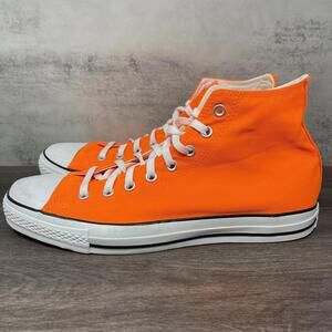 Converse Shoes Mens 13 Chuck Taylor All Star Bright Orange High Top Sneakers